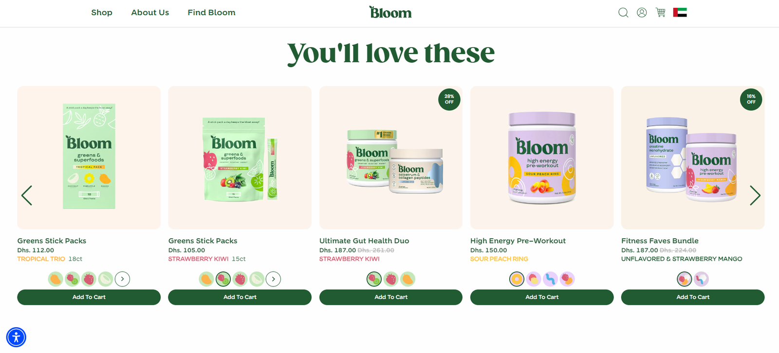 bloom product page example
