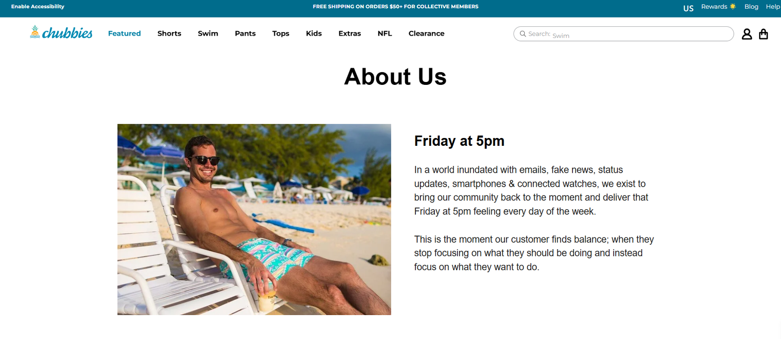 chubbies about us page